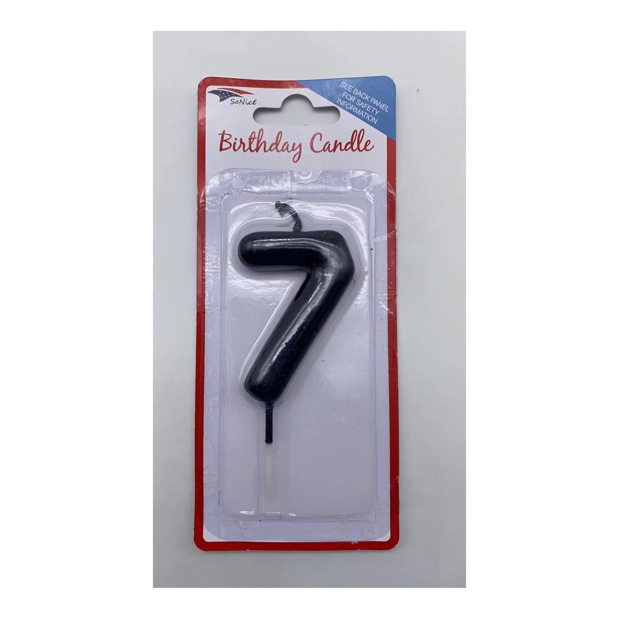 Number Candle Black 7